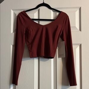 lululemon athletica Women's Burgundy Long Sleeve Top
